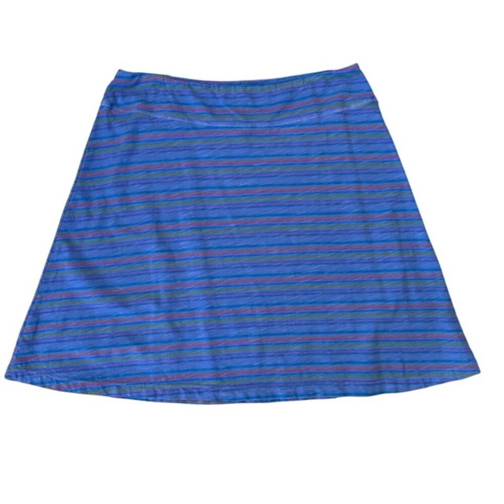 Fresh Produce Purple Striped Cotton A-line Skirt - Large